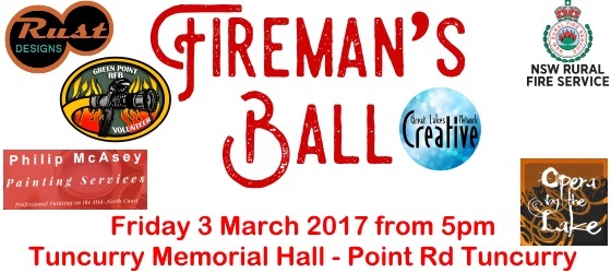 RUST Site Designs and Green Point Rural Fire Brigade proudly present the 2017 Fireman's Ball